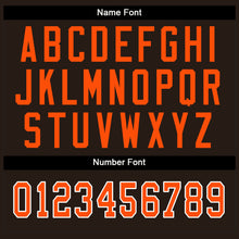 Load image into Gallery viewer, Custom Brown Orange-White Split Fashion Football Jersey