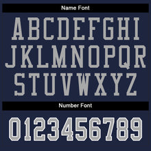 Load image into Gallery viewer, Custom Navy Gray-White Split Fashion Football Jersey