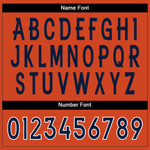 Load image into Gallery viewer, Custom Orange Navy-White Split Fashion Football Jersey