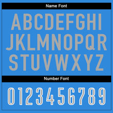 Load image into Gallery viewer, Custom Powder Blue Gray-White Split Fashion Football Jersey