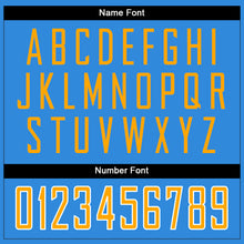 Load image into Gallery viewer, Custom Powder Blue Gold-White Split Fashion Football Jersey