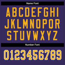 Load image into Gallery viewer, Custom Purple Gold-White Split Fashion Football Jersey