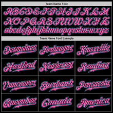 Load image into Gallery viewer, Custom Black Pink-White Authentic Split Fashion Baseball Jersey