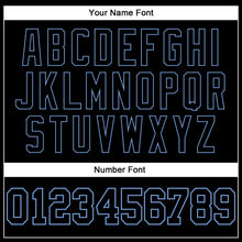 Load image into Gallery viewer, Custom White Black-Light Blue Authentic Split Fashion Baseball Jersey