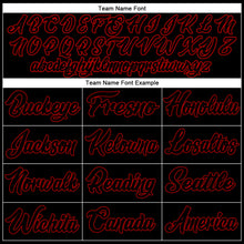 Load image into Gallery viewer, Custom White Black-Red Authentic Split Fashion Baseball Jersey