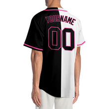 Load image into Gallery viewer, Custom White Black-Pink Authentic Split Fashion Baseball Jersey