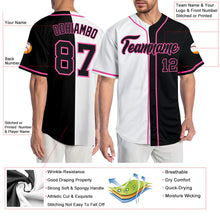 Load image into Gallery viewer, Custom White Black-Pink Authentic Split Fashion Baseball Jersey