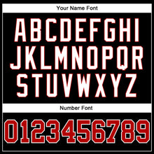 Load image into Gallery viewer, Custom Black Red-Gray Authentic Split Fashion Baseball Jersey