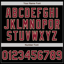 Load image into Gallery viewer, Custom Black Crimson-Gray Authentic Split Fashion Baseball Jersey