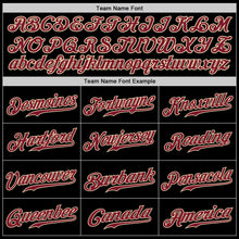 Load image into Gallery viewer, Custom Black Crimson-Gray Authentic Split Fashion Baseball Jersey