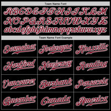 Load image into Gallery viewer, Custom Black Crimson-Yellow Authentic Split Fashion Baseball Jersey