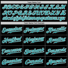 Load image into Gallery viewer, Custom Black Teal-Orange Authentic Split Fashion Baseball Jersey