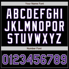 Load image into Gallery viewer, Custom Black Purple-Teal Authentic Split Fashion Baseball Jersey