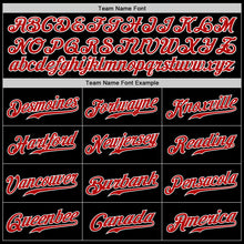 Load image into Gallery viewer, Custom Black Red-Royal Authentic Split Fashion Baseball Jersey