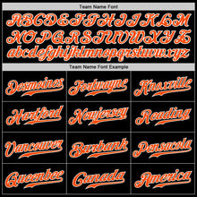 Load image into Gallery viewer, Custom Black Orange-Purple Authentic Split Fashion Baseball Jersey