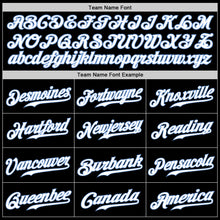 Load image into Gallery viewer, Custom Black White-Purple Authentic Split Fashion Baseball Jersey