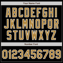 Load image into Gallery viewer, Custom Black Old Gold-Purple Authentic Split Fashion Baseball Jersey