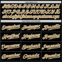 Load image into Gallery viewer, Custom Black Old Gold-Purple Authentic Split Fashion Baseball Jersey
