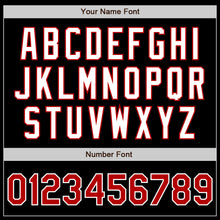 Load image into Gallery viewer, Custom Black Red-Kelly Green Authentic Split Fashion Baseball Jersey