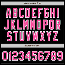 Load image into Gallery viewer, Custom Black Pink-Powder Blue Authentic Split Fashion Baseball Jersey