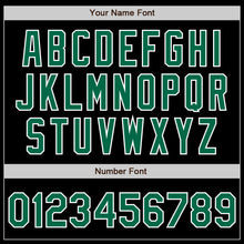 Load image into Gallery viewer, Custom Black Kelly Green-Light Blue Authentic Split Fashion Baseball Jersey