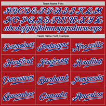 Load image into Gallery viewer, Custom Red Royal-Yellow Authentic Split Fashion Baseball Jersey