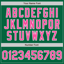 Load image into Gallery viewer, Custom Kelly Green Pink-Gray Authentic Split Fashion Baseball Jersey