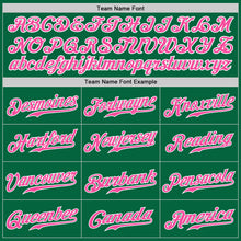 Load image into Gallery viewer, Custom Kelly Green Pink-Gray Authentic Split Fashion Baseball Jersey