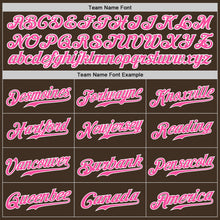 Load image into Gallery viewer, Custom Brown Pink-Gray Authentic Split Fashion Baseball Jersey