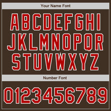 Load image into Gallery viewer, Custom Brown Red-Gray Authentic Split Fashion Baseball Jersey