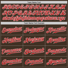 Load image into Gallery viewer, Custom Brown Red-Gray Authentic Split Fashion Baseball Jersey