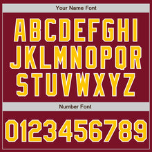Load image into Gallery viewer, Custom Crimson Gold-Gray Authentic Split Fashion Baseball Jersey