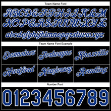 Load image into Gallery viewer, Custom Light Blue Royal-Black Authentic Throwback Split Fashion Basketball Shorts