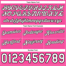 Load image into Gallery viewer, Custom Pink White-Black Authentic Throwback Split Fashion Basketball Shorts