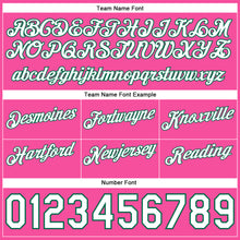 Load image into Gallery viewer, Custom Pink White-Kelly Green Authentic Throwback Split Fashion Basketball Shorts