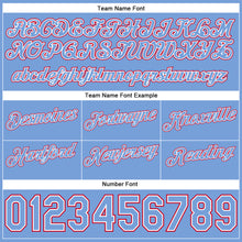 Load image into Gallery viewer, Custom White Light Blue-Red Authentic Throwback Split Fashion Basketball Shorts