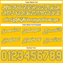 Load image into Gallery viewer, Custom White Gold-Royal Authentic Throwback Split Fashion Basketball Shorts