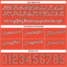 Load image into Gallery viewer, Custom White Orange-Black Authentic Throwback Split Fashion Basketball Shorts