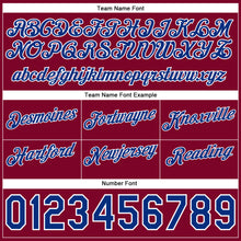 Load image into Gallery viewer, Custom Navy Royal-Maroon Authentic Throwback Split Fashion Basketball Shorts