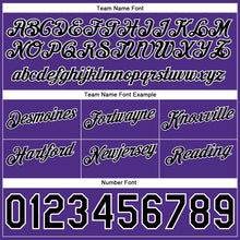 Load image into Gallery viewer, Custom Gray Black-Purple Authentic Throwback Split Fashion Basketball Shorts