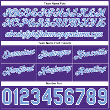 Load image into Gallery viewer, Custom Gray Light Blue-Purple Authentic Throwback Split Fashion Basketball Shorts