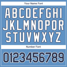 Load image into Gallery viewer, Custom Powder Blue Navy-White Baseball Jersey