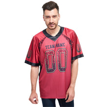 Load image into Gallery viewer, Custom Red Black-Orange Drift Fashion Football Jersey