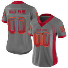 Load image into Gallery viewer, Custom Gray Red-Orange Drift Fashion Football Jersey