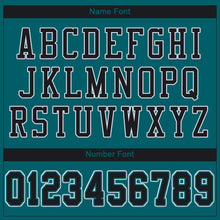Load image into Gallery viewer, Custom Teal Black-White Mesh Authentic Football Jersey - Fcustom