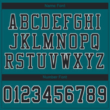 Load image into Gallery viewer, Custom Teal Black-White Mesh Authentic Football Jersey - Fcustom