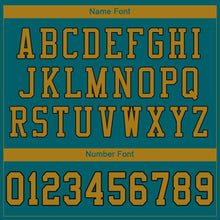 Load image into Gallery viewer, Custom Teal Old Gold-Black Mesh Authentic Football Jersey - Fcustom