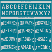 Load image into Gallery viewer, Custom Teal White V-Neck Basketball Jersey - Fcustom