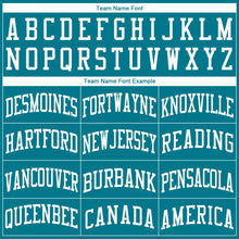 Load image into Gallery viewer, Custom Teal White Round Neck Basketball Jersey - Fcustom