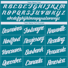 Load image into Gallery viewer, Custom Teal White Round Neck Basketball Jersey - Fcustom
